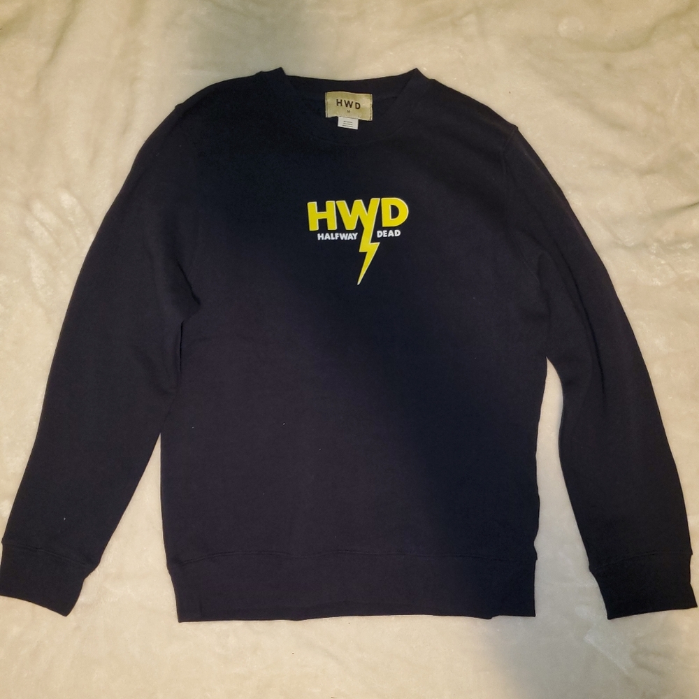 MENS MEDIUM - HALFWAY DEAD SWEATSHIRT, CREW NECK.